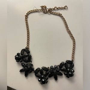 Black floral necklace